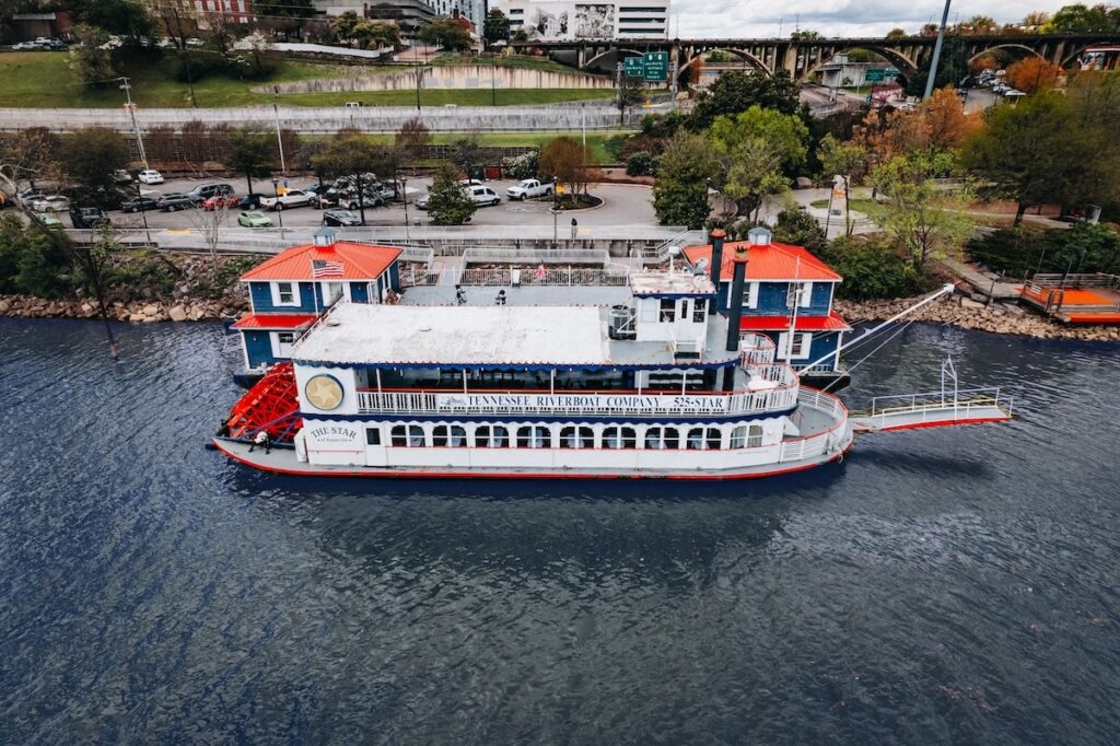 Star of Knoxville riverboat docked indowntown Knoxville